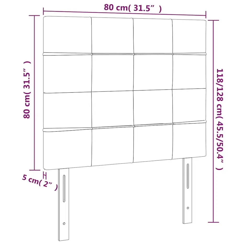 Headboard Dark Grey Fabric Bedroom Furniture Adjustable Height Wooden Legs