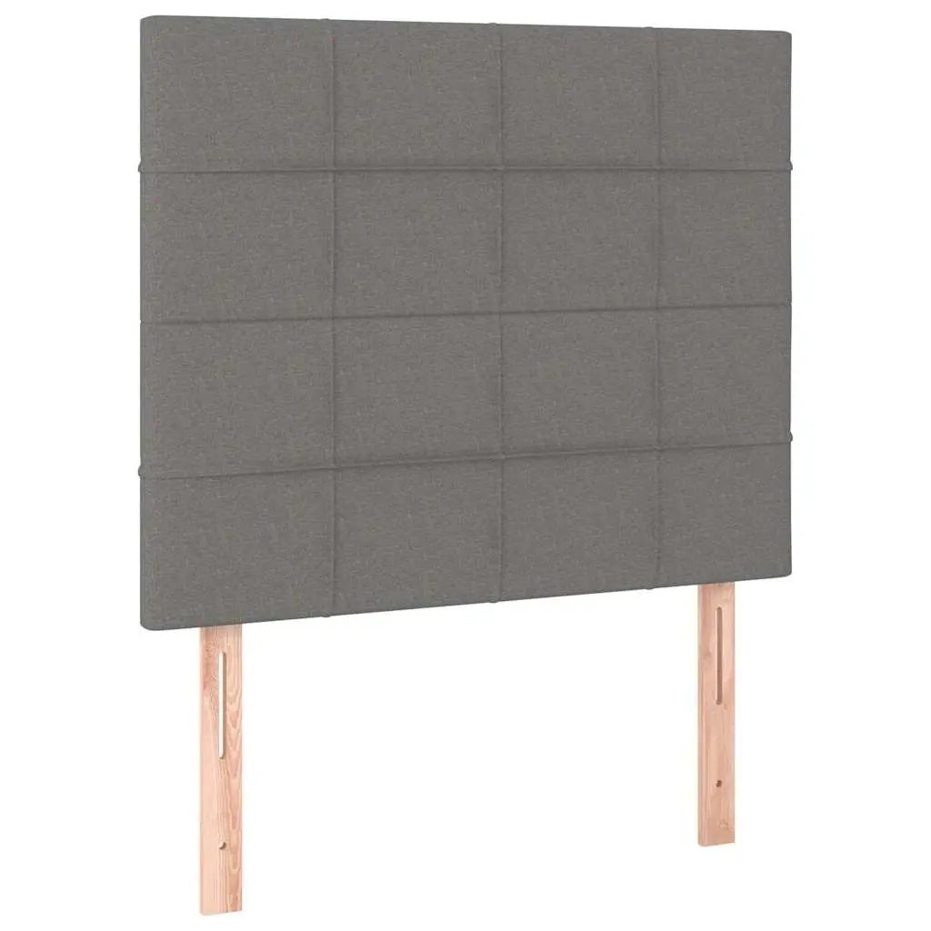 Headboard Dark Grey 100x5x118/128 cm Fabric Bedroom Bed Head Support Adjustable