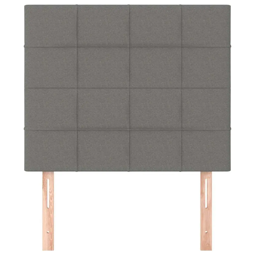 Headboard Dark Grey 100x5x118/128 cm Fabric Bedroom Bed Head Support Adjustable
