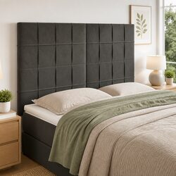 Dark Grey Velvet Headboard - Stylish and Functional