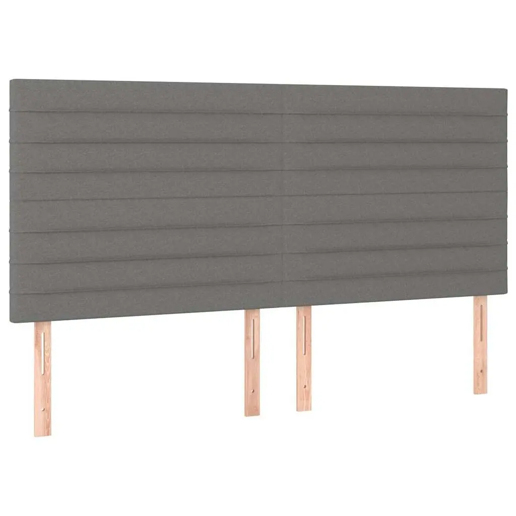 Headboard Dark Grey 200x5x118/128 cm Fabric Adjustable Height Back Support