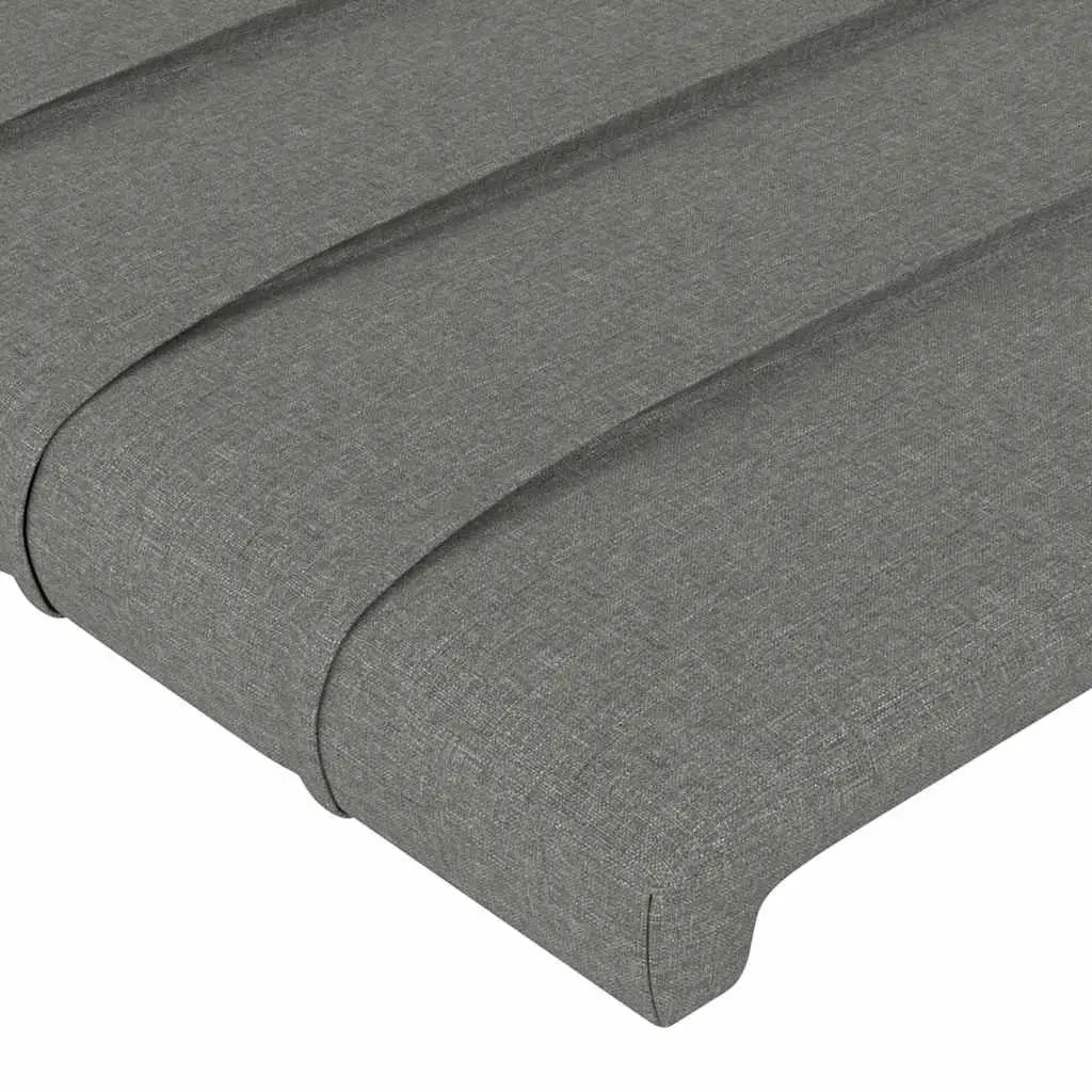 Headboard Dark Grey 200x5x118/128 cm Fabric Adjustable Height Back Support
