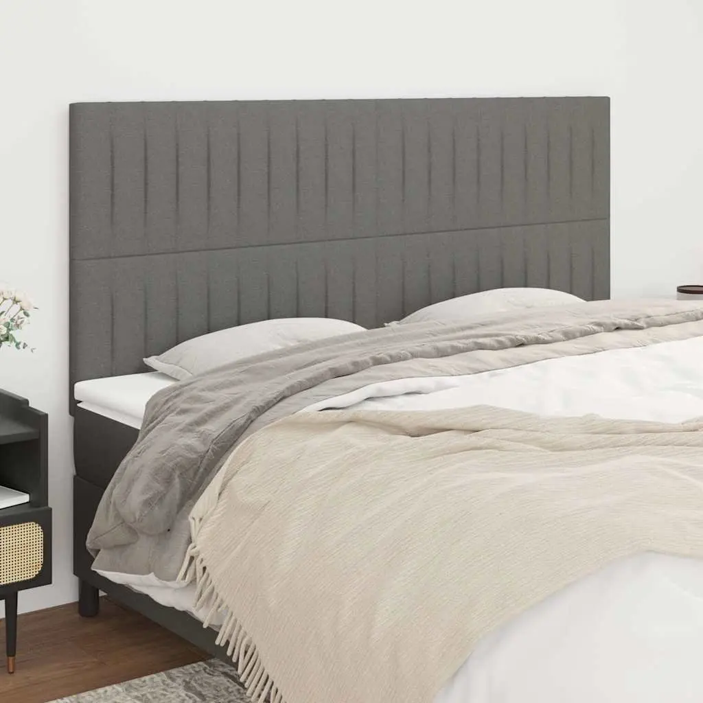 Fabric Headboard Dark Grey Adjustable Height 160x5x118128cm Bed Back Support
