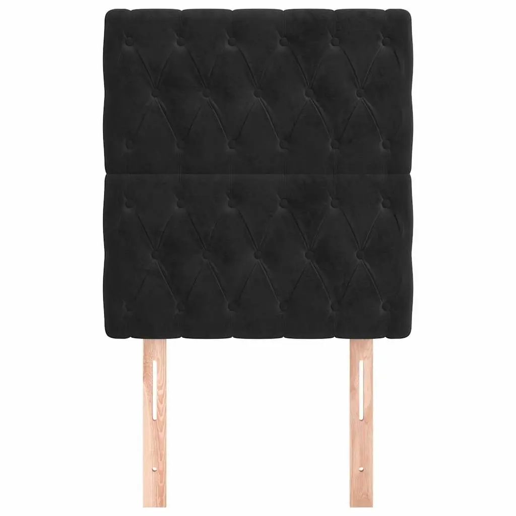 Headboard Black 80x7x118128 cm Velvet Soft Upholstered Back Support