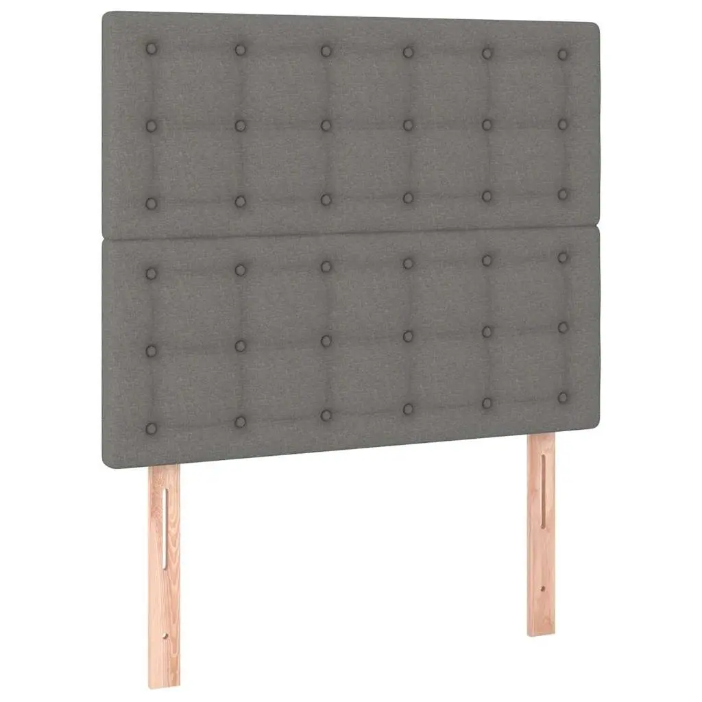 Headboard Dark Grey 100x5x118128 cm Fabric Adjustable Height Bedroom Bed Support Back Rest