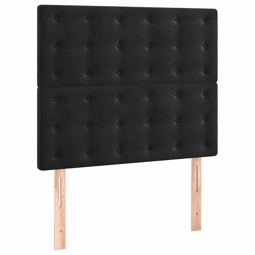 Black Velvet Headboard Adjustable Height 80x5x118128 cm for Bedroom