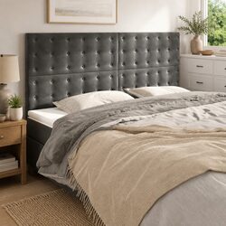 Your Friendly Dark Grey Velvet Headboard Choice