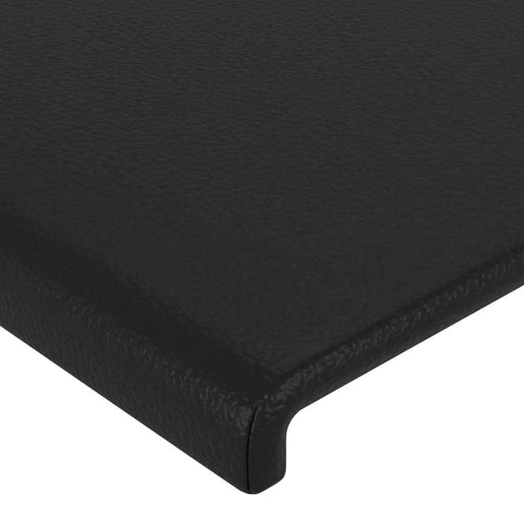 Headboard Black 147 cm Faux Leather Adjustable Height Back Support