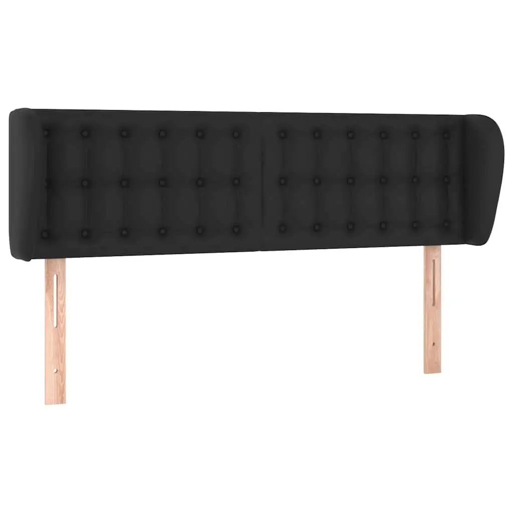 Headboard with Ears Black 147cm Faux Leather Bed Head Bedroom Furniture Stylish