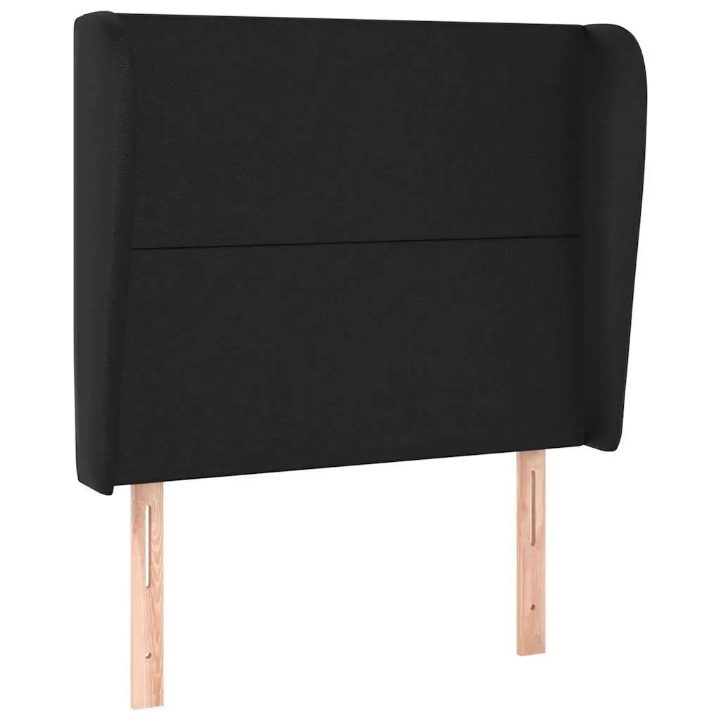 Headboard with Ears Black 103cm Faux Leather Bed Head Bedroom Furniture