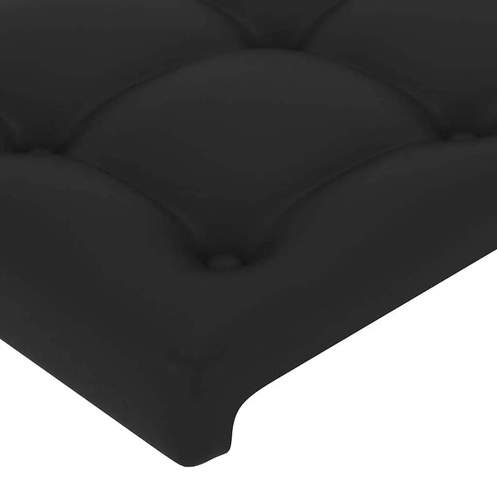 Headboard with Ears Black 203cm Faux Leather Bed Head Backrest Support Bedroom