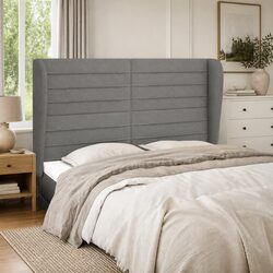 Your New Dark Grey Eared Headboard: Stylish & Supportive