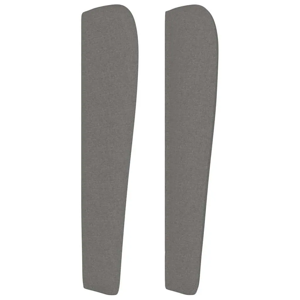 Headboard with Ears Dark Grey 147x23x118/128 cm Bedroom Furniture Fabric