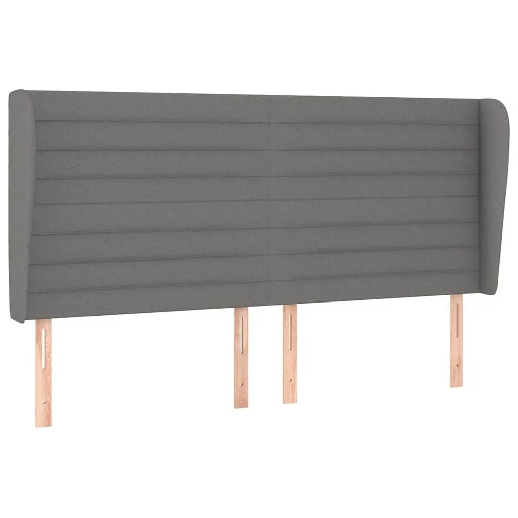 Upholstered Headboard Grey 163cm Fabric Adjustable Height Back Support