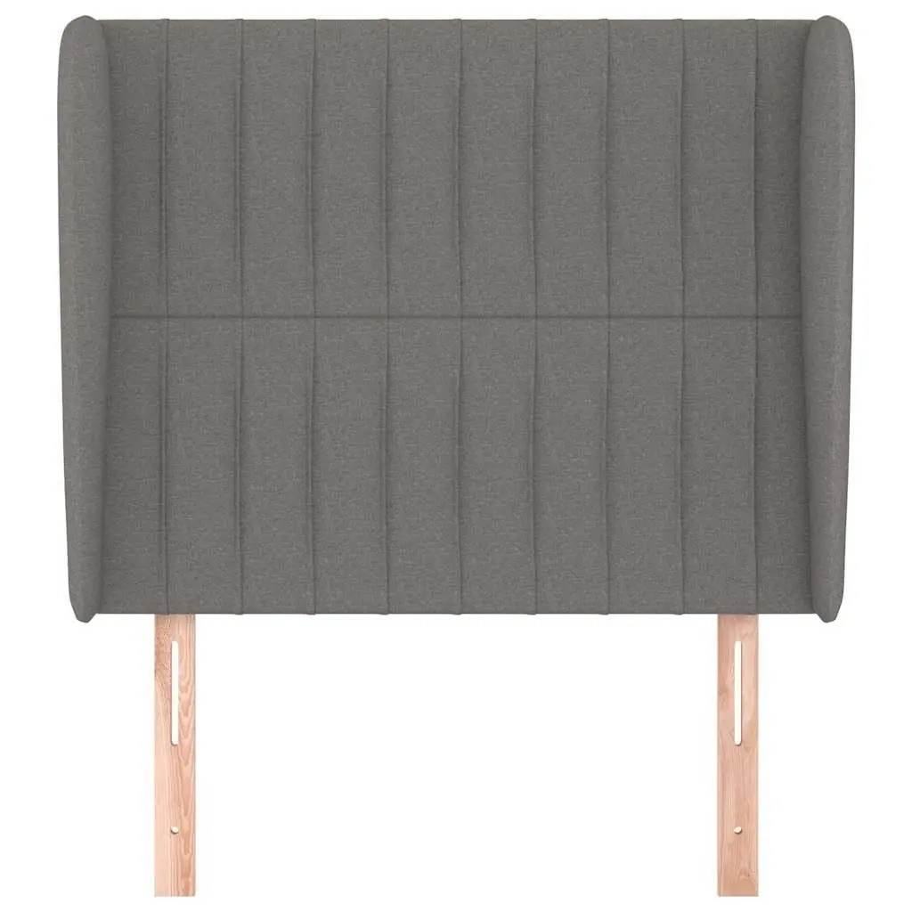 Headboard with Ears 83 cm Grey Fabric Bedroom Bed Head Adjustable Height Support