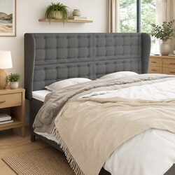 Grey Fabric Headboard: Simple, Strong, and Stylish