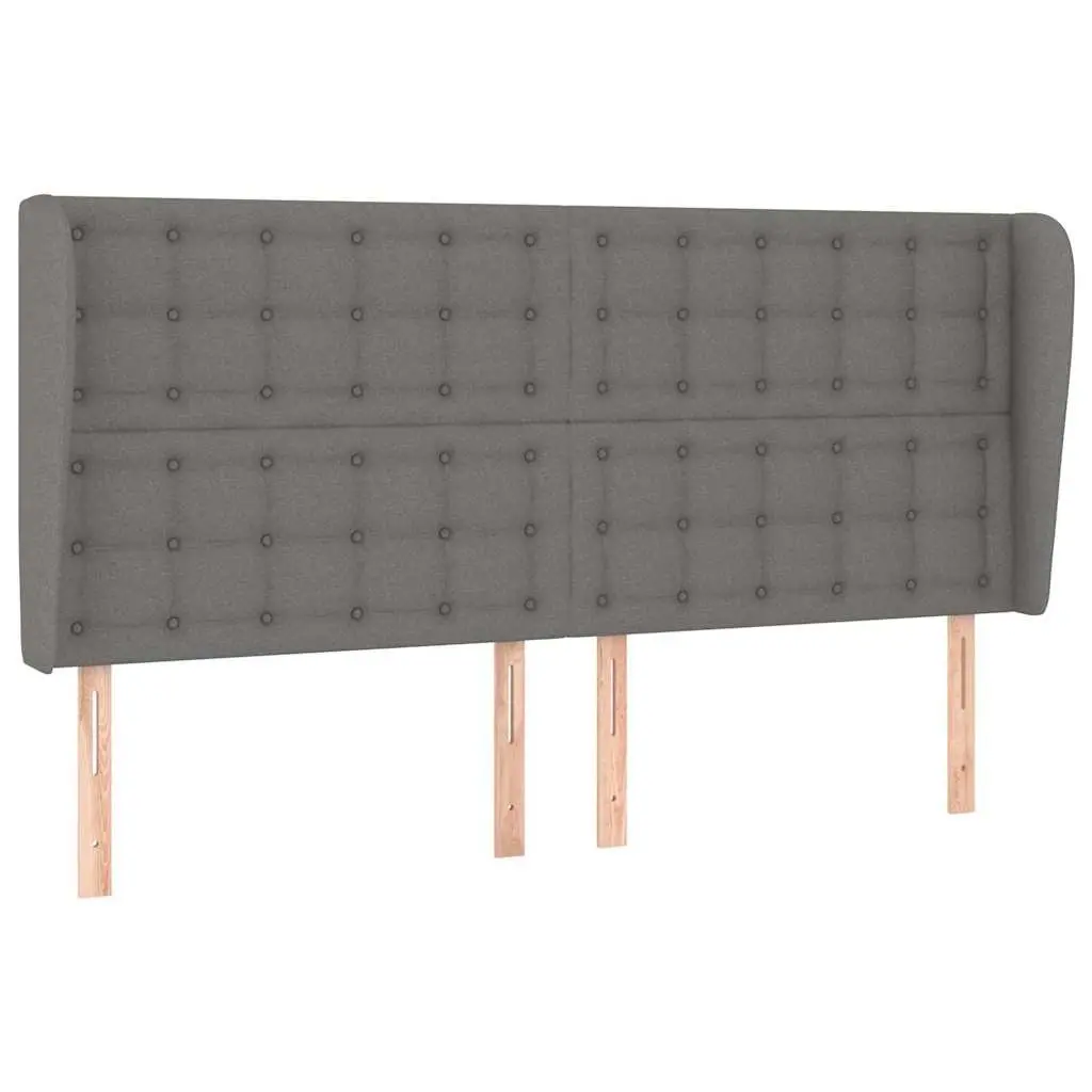 Fabric Headboard Grey 203cm Adjustable Height Back Support