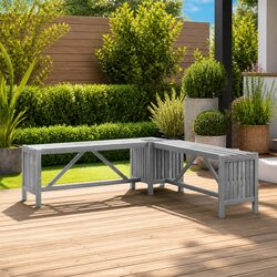 Stylish Garden Corner Bench with Planter Box