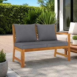 Compact Garden Bench with Cushions for Outdoor Relaxation