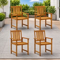 Compact 4-Piece Outdoor Garden Chairs Set