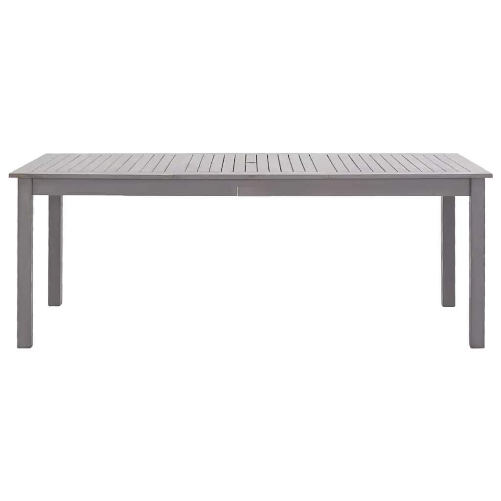 Solid Acacia Wood Garden Table Grey Wash Outdoor Dining Patio Furniture 200x90cm