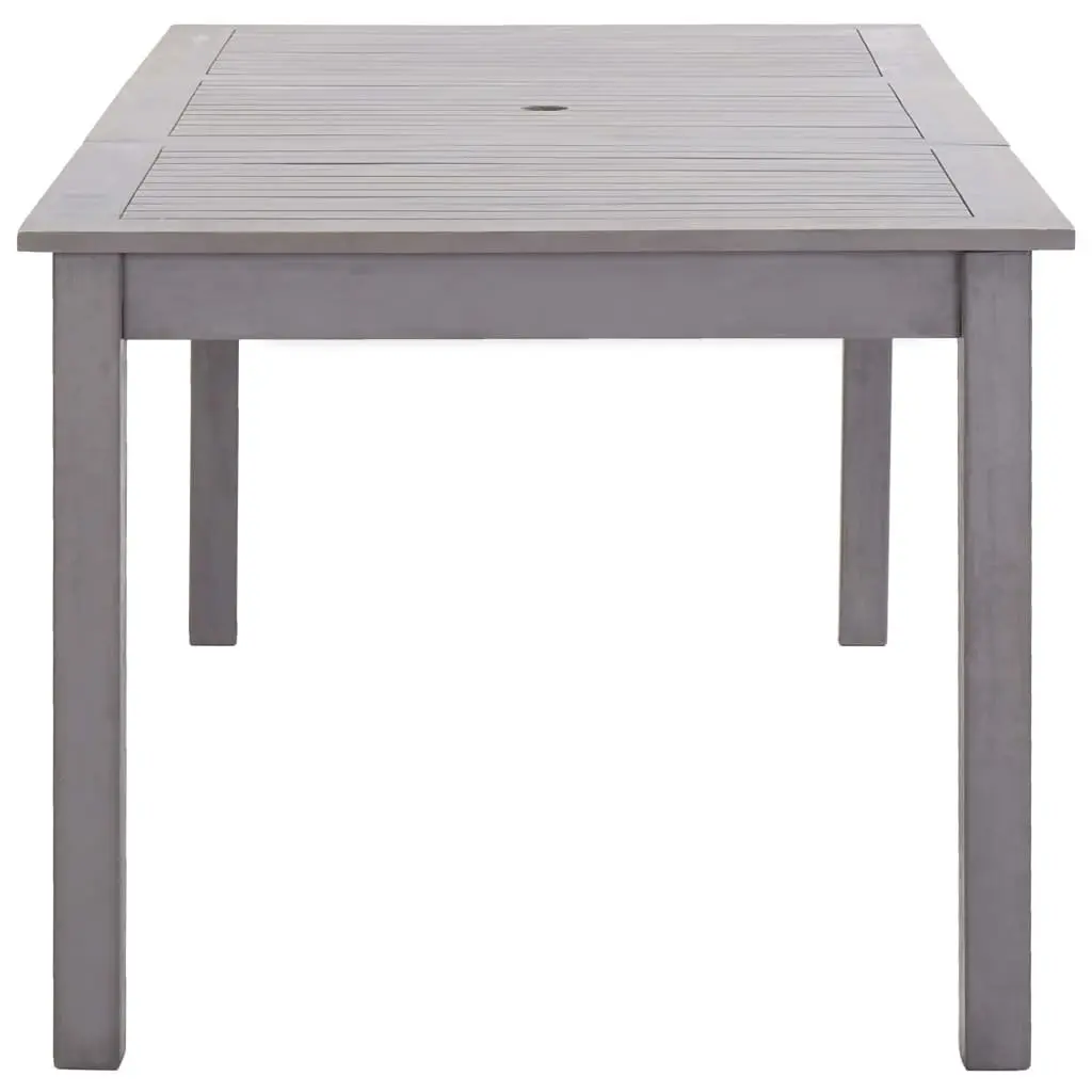 Solid Acacia Wood Garden Table Grey Wash Outdoor Dining Patio Furniture 200x90cm