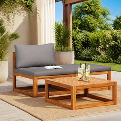 3-Piece Lounge Set for Outdoor Spaces