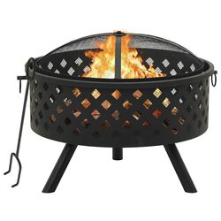 Compact and Effective 68cm Fire Pit for Outdoor Use
