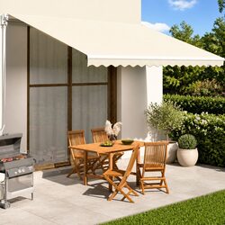 Your 4.5x3.5m Cream Awning Fabric Awaits You