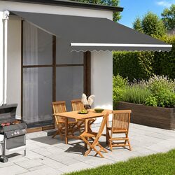 Awning Replacement Fabric Anthracite 4x3.5m