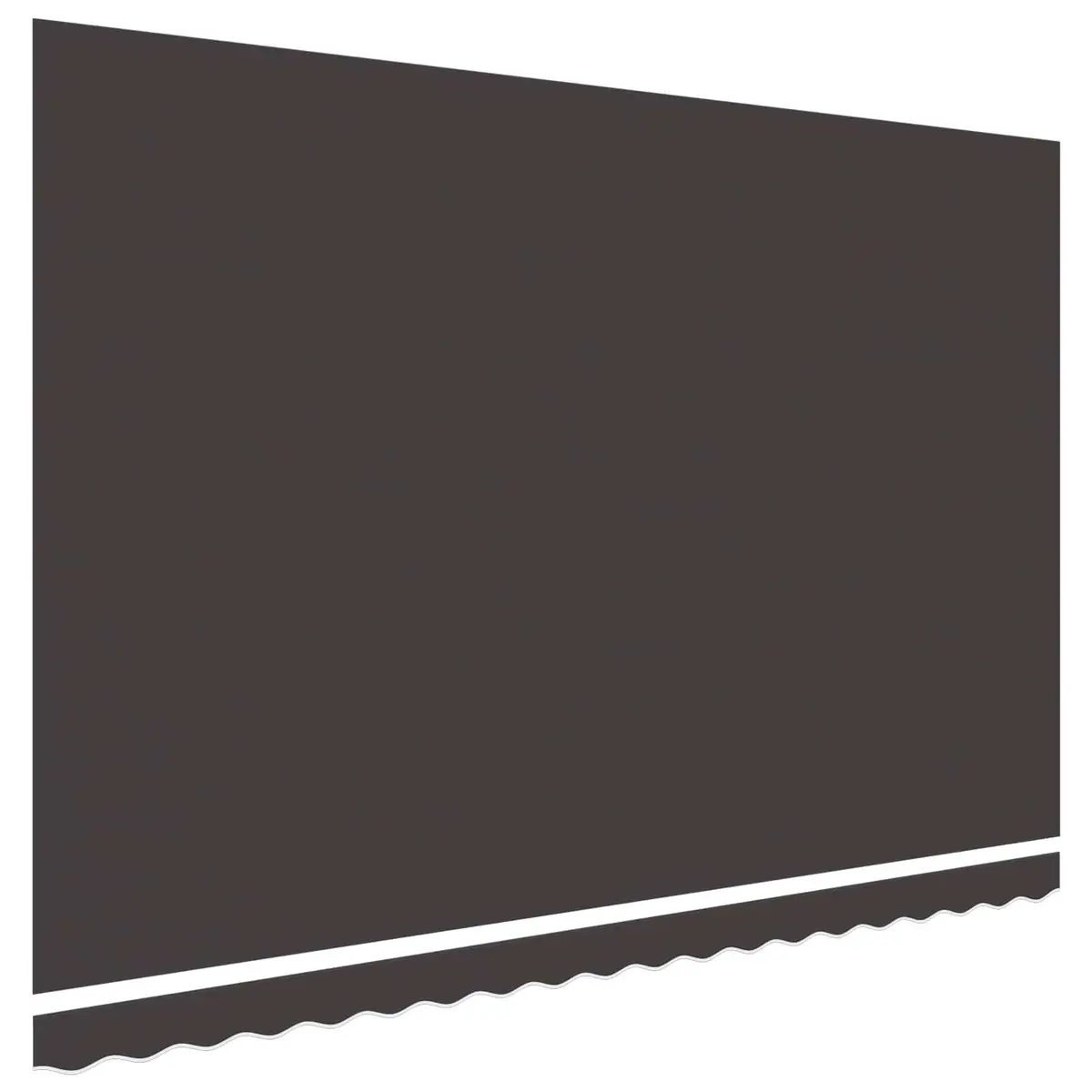 Awning Replacement Fabric Anthracite 4x3.5m UV-resistant Polyester Garden Shade