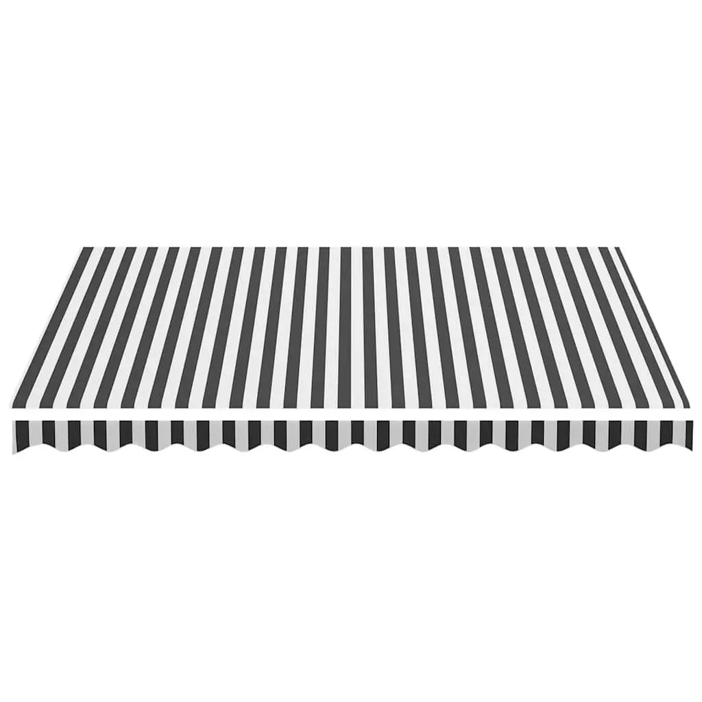 Awning Replacement Fabric Anthracite White 3.5x2.5m UV-Resistant Polyester Lightweight Garden Sunshade