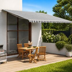 Awning Replacement Fabric in Anthracite White 5x3.5m