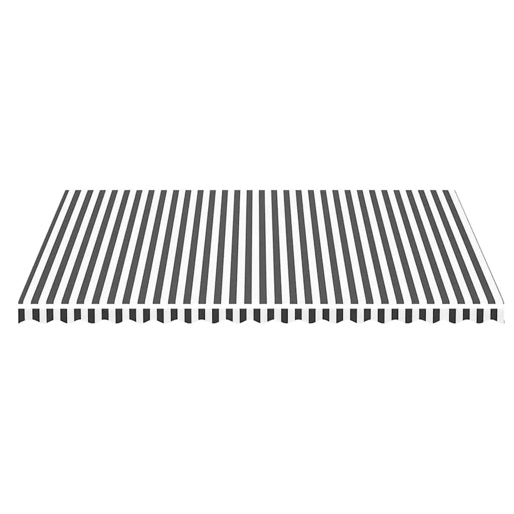 Awning Replacement Fabric Anthracite White 5x3.5m UV-resistant Polyester Sunshade Garden Canopy
