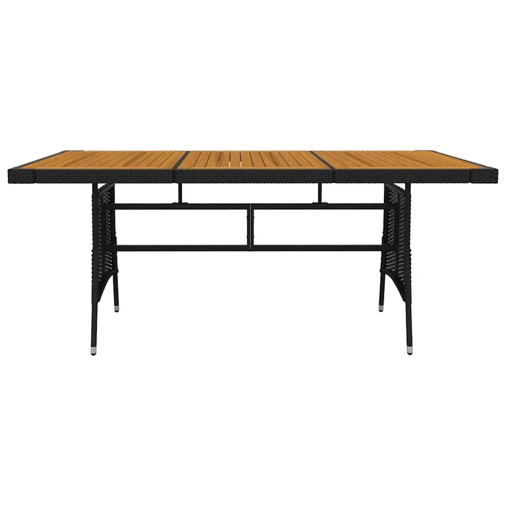 Outdoor Dining Set 9 Piece Patio Garden Furniture Black Table and Chairs