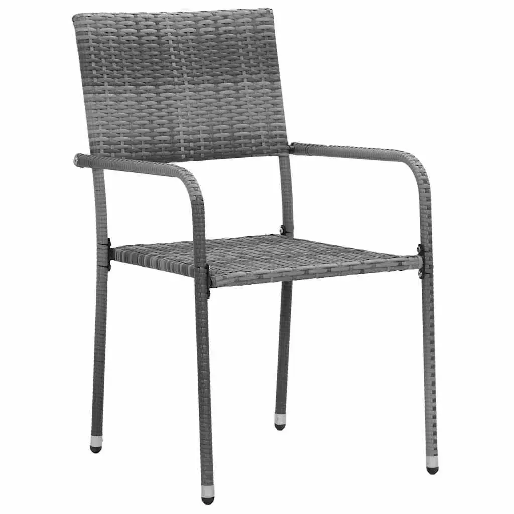Outdoor Dining Set 9 Piece Grey Patio Garden Furniture Table Chairs