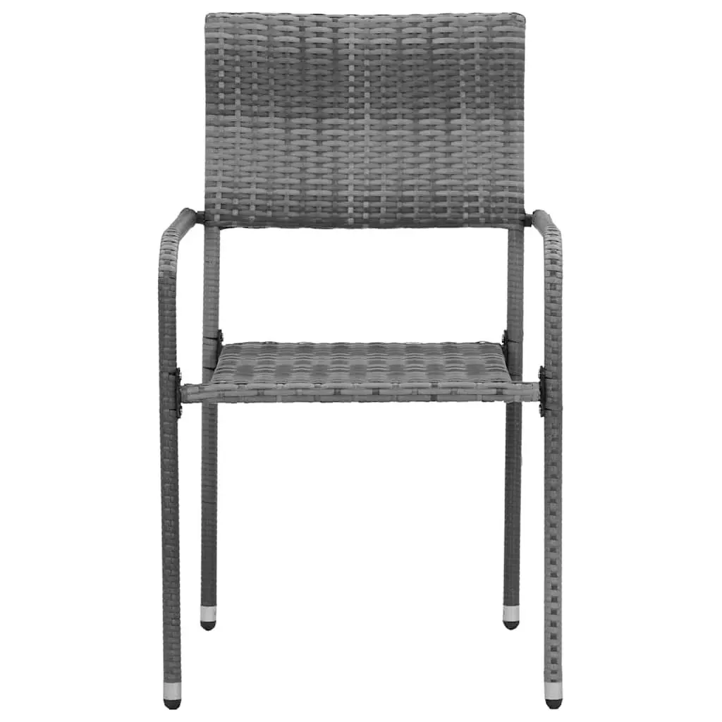 Outdoor Dining Set 9 Piece Grey Patio Garden Furniture Table Chairs