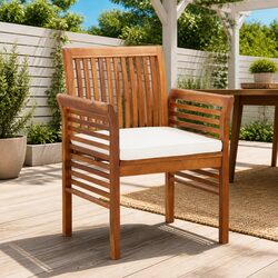 Outdoor Chairs Set of 4 with Removable Cushions