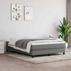 Grey Box Spring Bed Frame