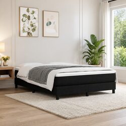 Reliable Queen Size Box Spring Bed Frame in Black