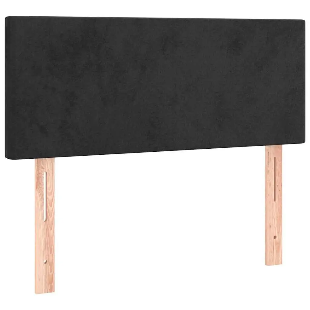 LED Headboard Black Velvet 100cm Modern Bedroom Backrest Support with Adjustable Colourful LED Lights