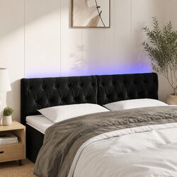 Concise Overview of the 160 cm Black Velvet LED Headboard