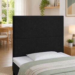 LED Headboard 80cm Black Velvet Upholstered Bed Back Panel Modern Bedroom