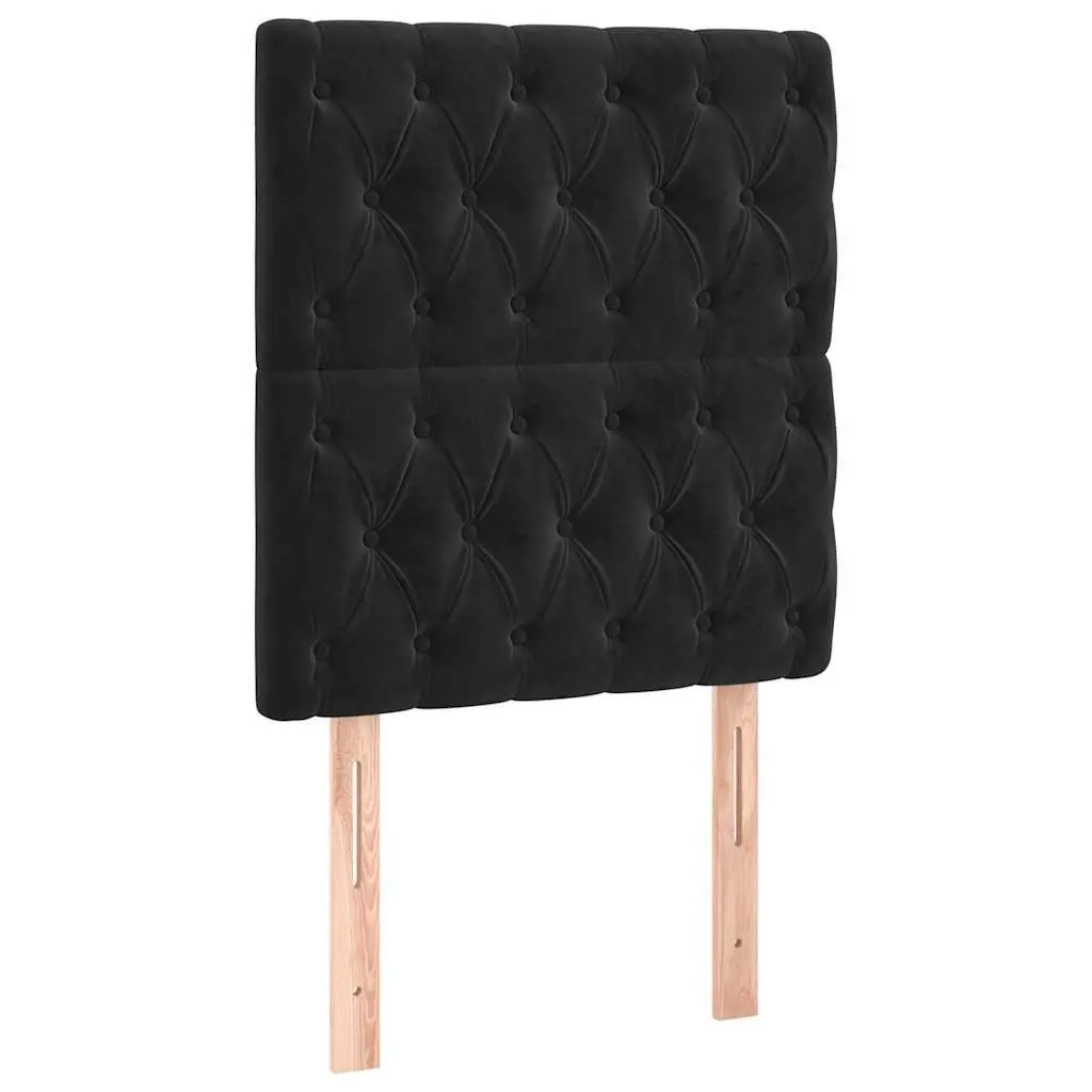 LED Headboard 80cm Black Velvet with Lights
