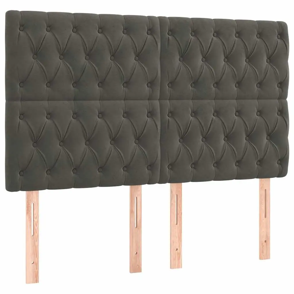 160 cm LED Headboard in Grey Velvet