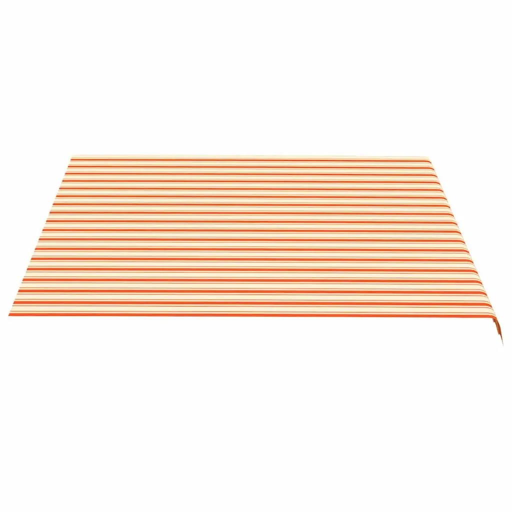 Awning Replacement Fabric Polyester Yellow Orange 4x3.5m UV-resistant Lightweight for Patio Garden Sunshade
