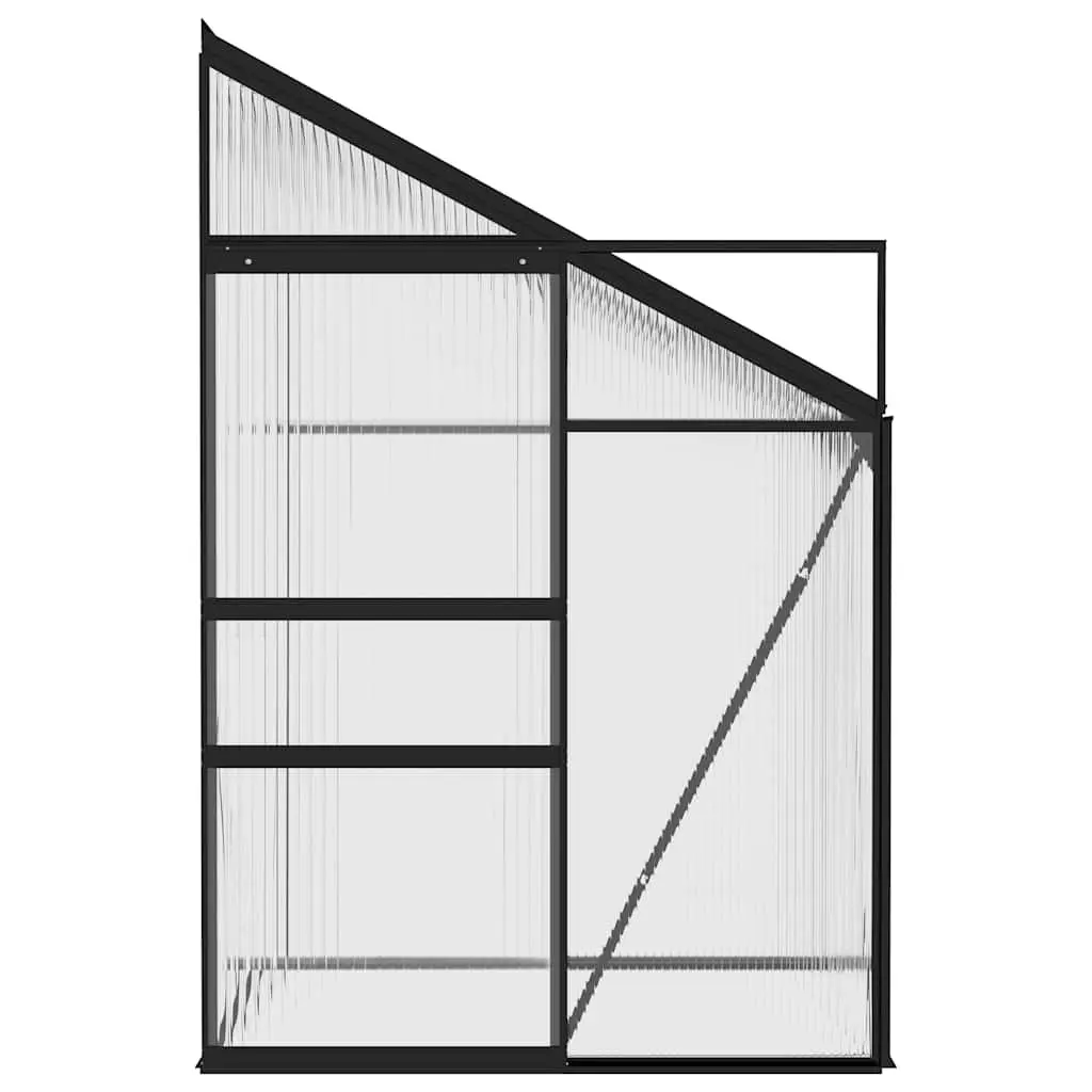 Greenhouse Anthracite Aluminium Frame PC Board 1.64m² Plant Protection