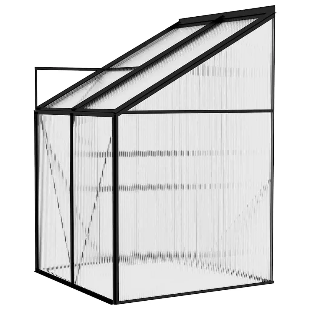 Greenhouse Anthracite Aluminium Frame PC Board 1.64m² Plant Protection