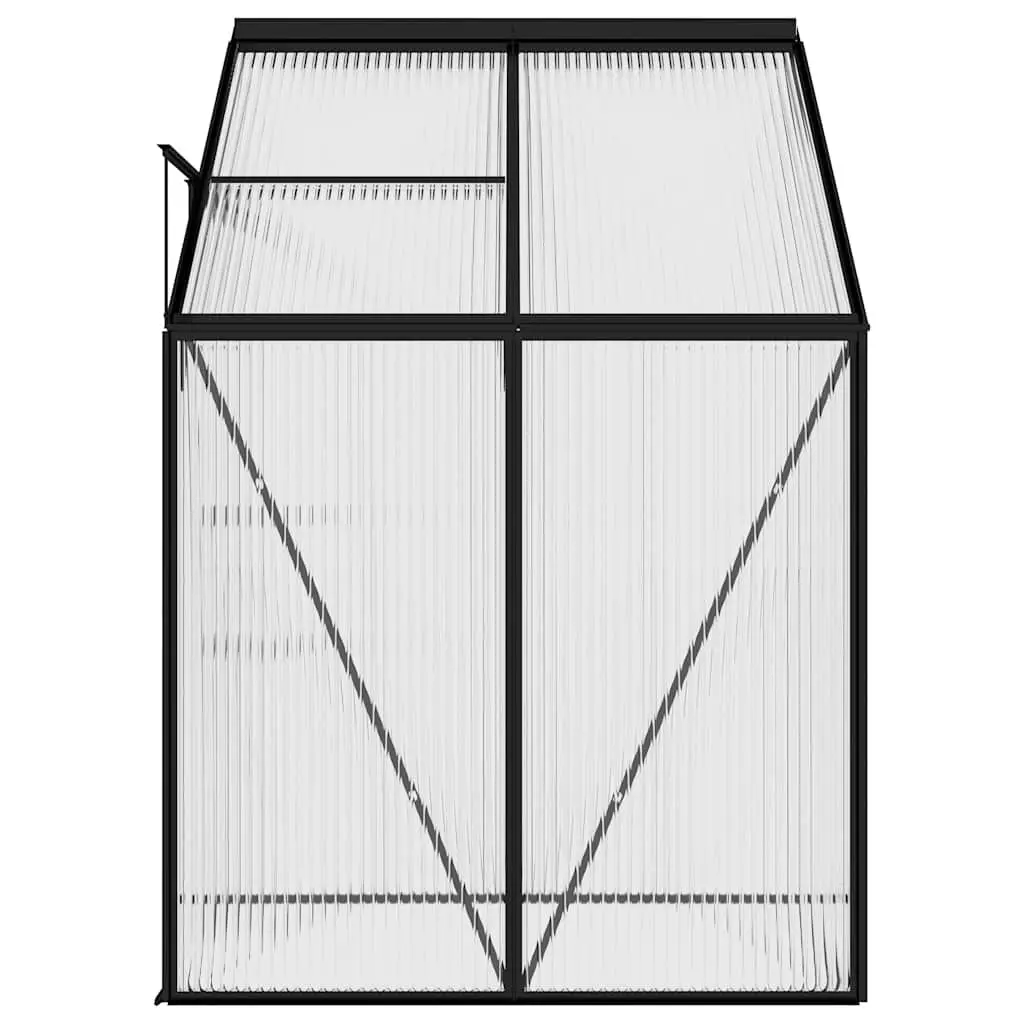 Greenhouse Anthracite Aluminium Frame PC Board 1.64m² Plant Protection