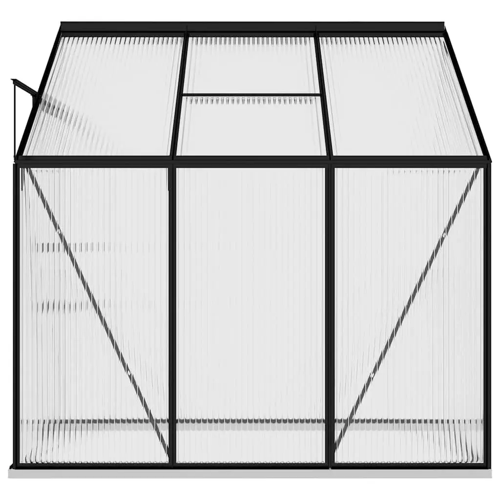 Greenhouse Anthracite Aluminium Frame PC Board Garden Plant Growing 3.97m³